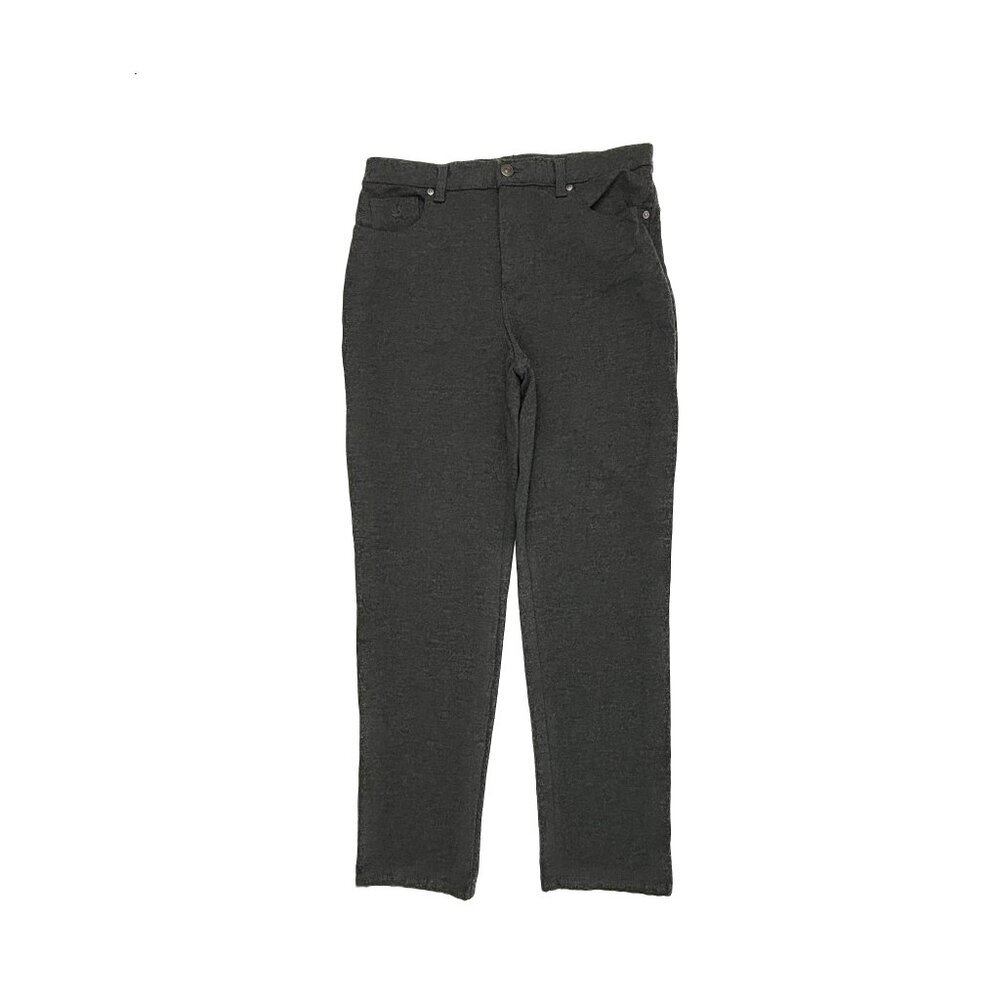 Gloria‎ Vanderbilt Amanda Straight Leg Women's size 12 Gray Knit Pants